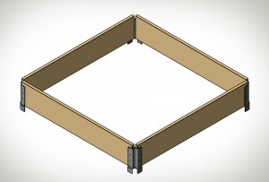 Aufsatzrahmen faltbar 1200x1200x200