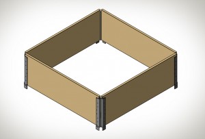 Aufsatzrahmen faltbar 1200x1200x400